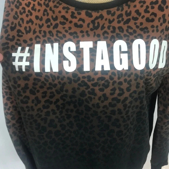 Rampage Size Medium #INSTAGOOD Animal Print Thin Sweatshirt. New With Tags - Picture 6 of 7